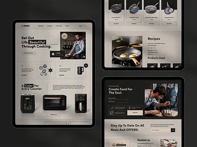 Kitchen Equipment Website agency cooking design kitchen landing page premium product retro retro style trending ui ui designer web web design webdesign website