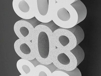 "808" 3D Logo animation 3d 3d animation blender branding design graphic design logo logo animation logo motion motion design motion graphics