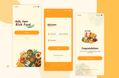 Rich Foods Mobile App Design Template