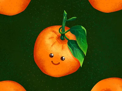 Italian Mandarin adobe brushes citrus fruit happy illustration illustrator italian mandarin orange painting photoshop smile tangerine texture truegrit