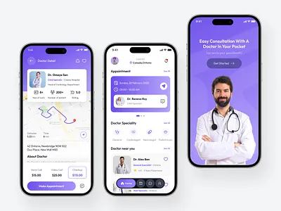 Doctor Appointment Mobile App ai app app ui appointment consultation doctor doctor app doctorappointment drug health care healthcare hospital medical medtech mobile mobile app online healthcare pharmacy skin care uiux