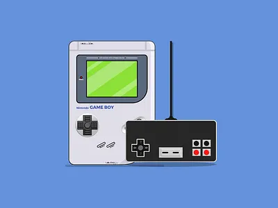Gameboy Vector Illustration animation branding design game gameboy gaming graphic design illustration logo nintendo typography vector