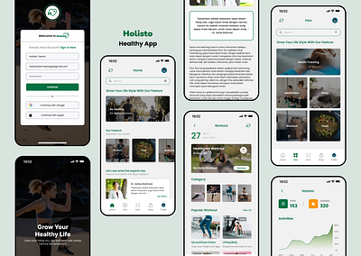 Holisto - Healthy Planner App | Mobile Apps apps design dietapps foods healthy meditation mobileapps mockup sleep tracking ui ui ux ux workout