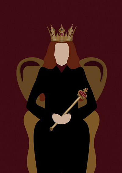 The Queen book cover cover graphic design illustration minimalist