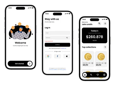 Gold Coin Selling App Ui Design app mobiledesign ui uiux ux