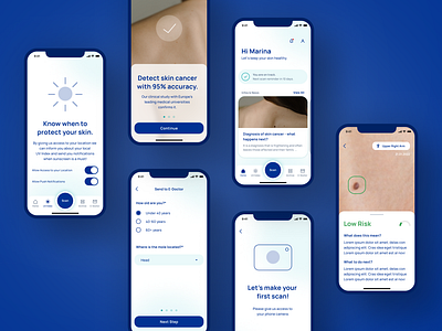 SkinScreener app branding health healthtec med medical mobile scan scanner skin ui