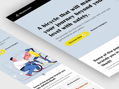 Bicycle.com adobe app bicycle cta cycle design figma heath landing page mobile app mobile landing page mobile ui safety strength typography ui web ui