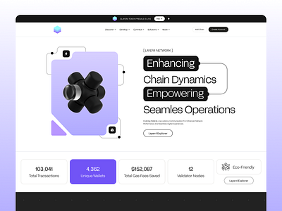 Layer 4 Network blockchain crypto design landing pages ui design ui trending website design