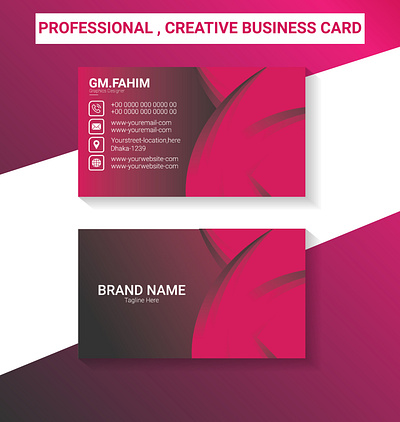 Crative Business Card Design brochure business card card flyer id card illustrator logo photoshop poster