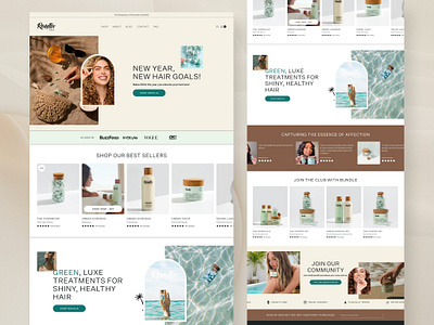 Remilia Hair – Retreat-Inspired Web Design Concept beauty ecommerce fun haircare inspiration retreat ui design web design website website design