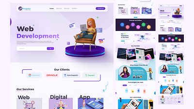 Panoma: IT Company Website 3d animation branding graphic design logo motion graphics ui