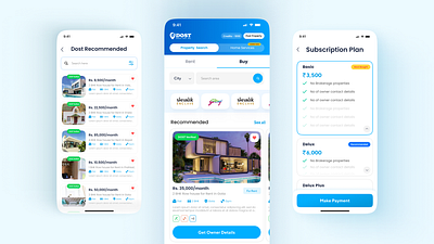 Dost Proptech: Real Estate Platform 3d branding graphic design logo ui