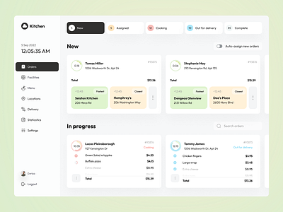 Cloud Kitchen Aggregator | POS by Dmitry Lauretsky for Ronas IT | UI/UX ...