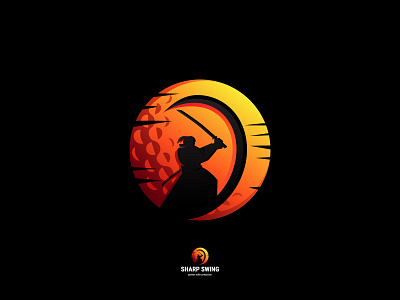 Sharp Swing logo, Golf logo design, Unused logo best logo 2025 brand identity branding creative logo golf brand logo golf logo identity logo logo 2025 logo design logodesigner logos logotype modern logo moon moon samurai samurai logo sports logo type unique logo