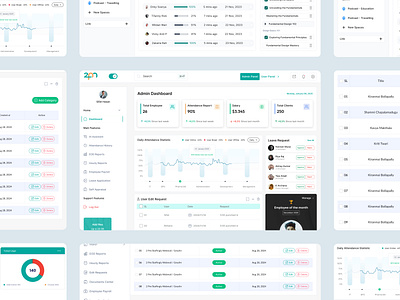 HR - Dashboard Design! admindashboard dashboarddesign dashboardui dashboardux datavisualization lightmodeui