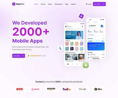 AppDevs Home Page Redesign figma redesign ui ux website