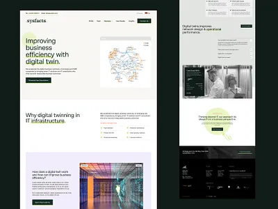 Sysfacts Landing Page consultancy consulting design engineers entrepreneur header information technology it advisory it engineers landing page layout tech company typogrpahy ui user interface ux web design website