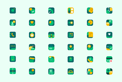 Icon Set Design for Finsara app design brand identity design branding design graphic design icon icon design illustration minimal mobile ui ui design uiux vector