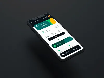 Dashboard for Finsara app design bank card dashboard fintech homapage loan minimal minimal ui mobile app payment ui uiux