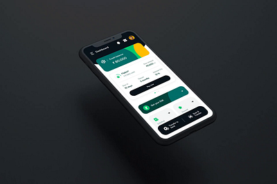 Dashboard for Finsara app design bank card dashboard fintech homapage loan minimal minimal ui mobile app payment ui uiux