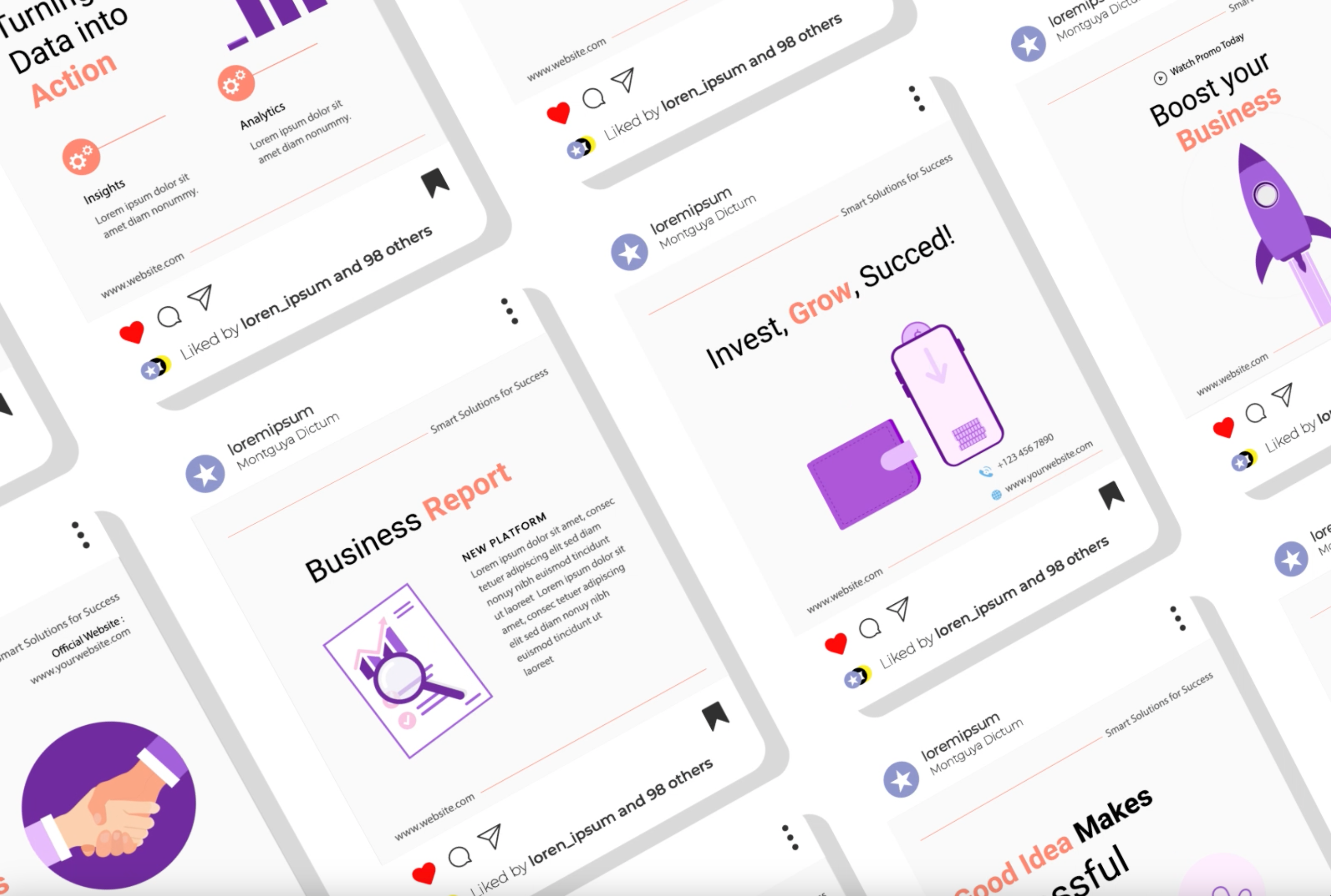 Business Animated Pack aftereffects analysis animated animation bag business buy deal icons illustration motion