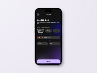 Daily UI #2 - Credit Card Checkout app checkout credit card checkout dailyui design finance mobile product design store checkout ui ux