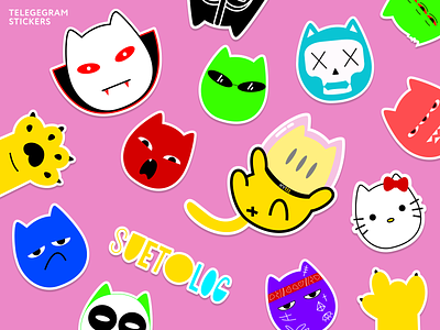 Right | Stickers 2d app branding bright cat design graphic graphic design identity illustration logo meow message pop popart right stickers typography ui vector