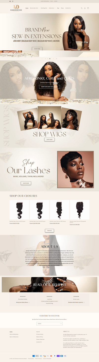 Hair Diamondz design dropshiping shopify shopify dropshiping