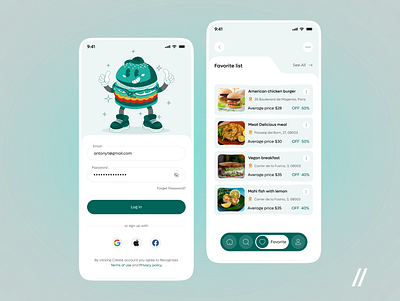 Restaurant booking App app booking dj app favorite list figma food restaurant graphic design ios ios app design lepisov login logo meal mixer mobile app phone app restaurant app saas ui ux