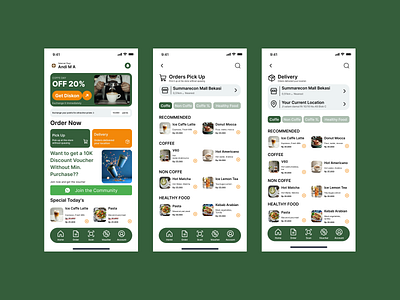 Coffee Shop Mobile App Design figma mobile app mobile app design ui uiux ux