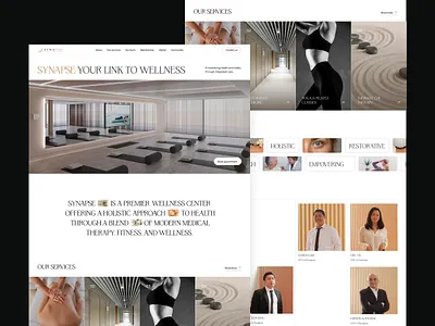 Wellness studio landing page landing page ui