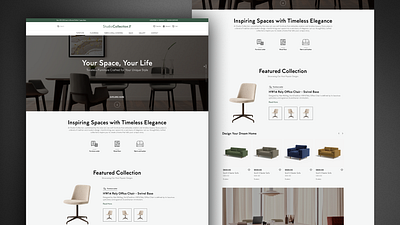 Studio Collection Elegant and Modern Interior Design Website graphic design ui