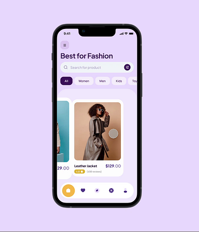 Prototype for An E-commerce Fashion UI app design ecommerce figma figmadesign motion graphics motiondesign prototype ui uidesign