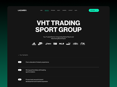 VHT TRADING SPORT blockchain crypto design landing pages ui design ui trending website design