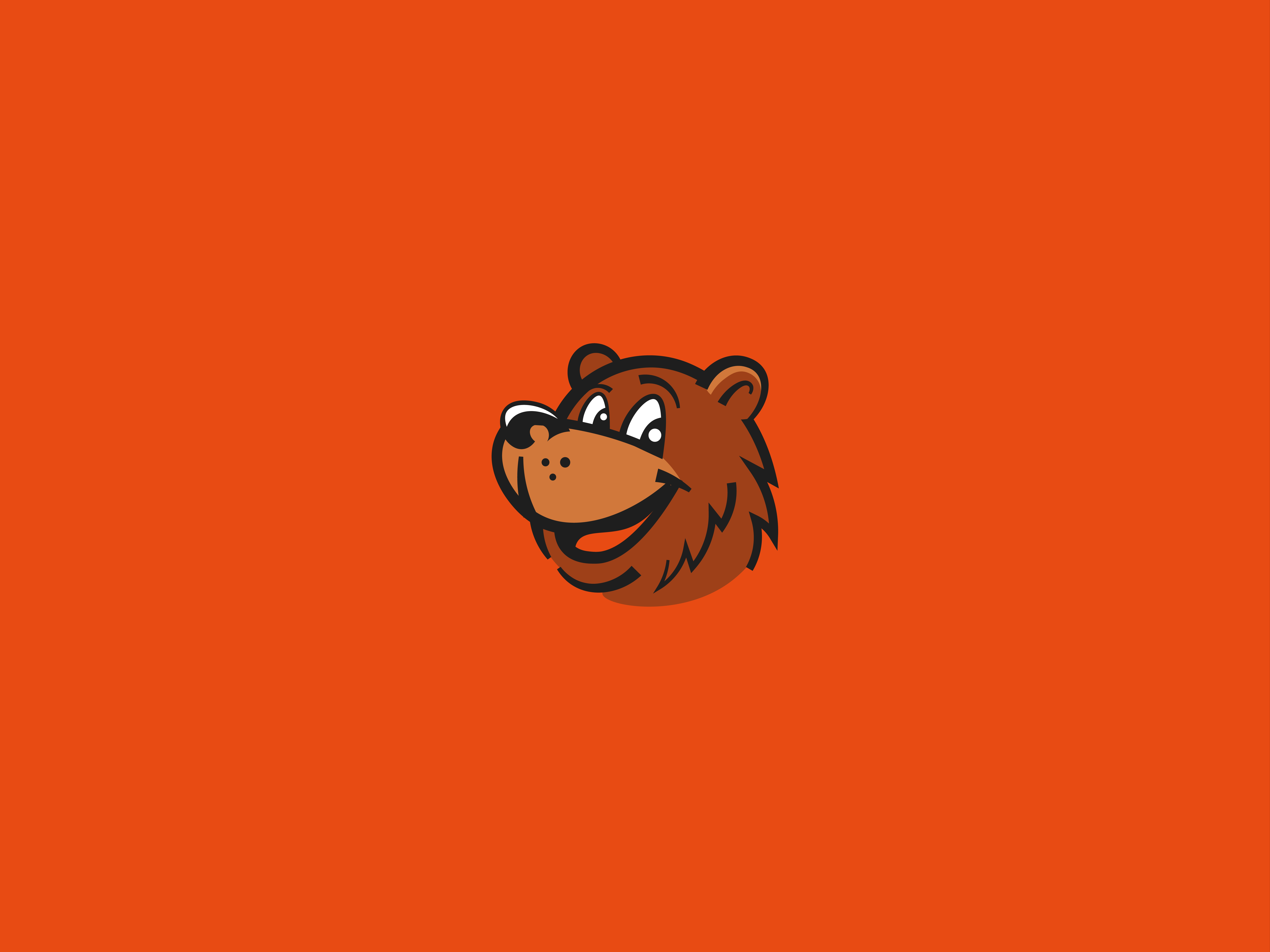 Bear mascot bear cartoon logo logodesign logotype logotypedesign mascot orange