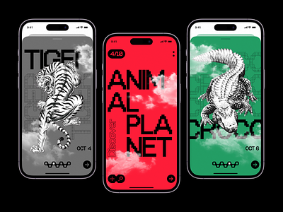 Museum Of Hand Drew Animals - Mobile App animals application application ui artworks booking collections concept digital event fistival future gallery hand drew interface iphone 14 mobile app museum ticketapp ui ux