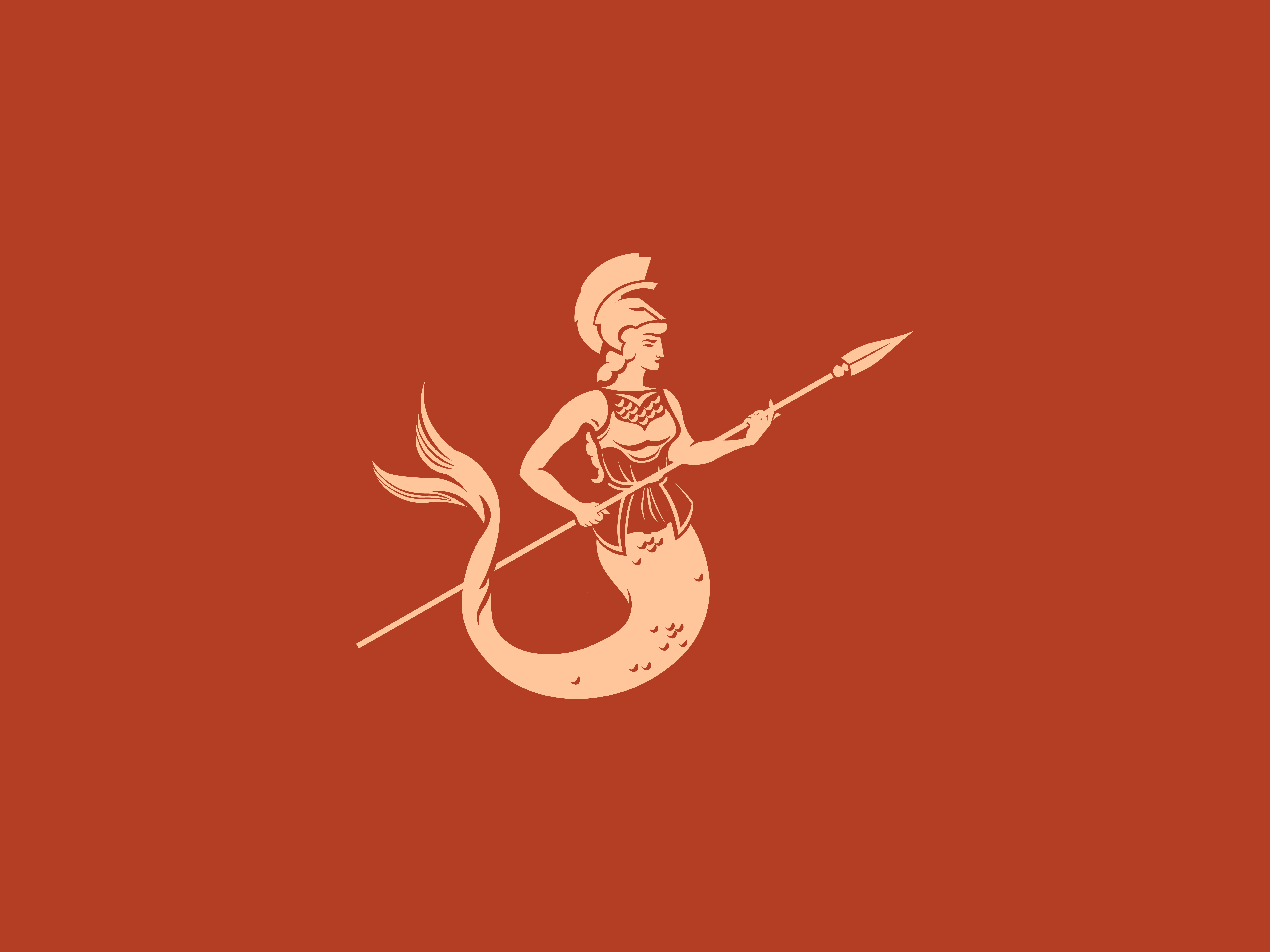Tritonide greece illustration logo logodesign logotype logotypedesign myth nymph poseidon sea