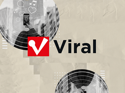 LOGO - Viral connection facebook instagram letter v lettermark logo posts reels social media tihtok video viral web x youtube