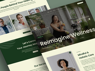 Mindful Healing – A Soothing Wellness UI mentalhealthdesign ui uiux uivisuals webdeisgn wellnss web app deisgn