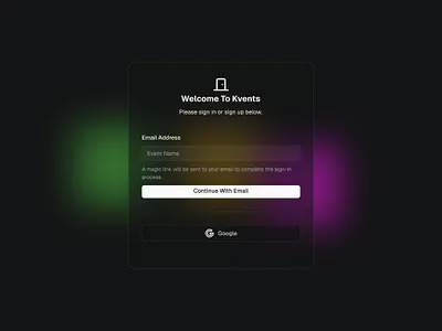 LOGIN PAGE login page magic link social auth