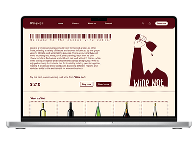 Landing Page / Wine Store/ Daily UI #003 dailyui figma illustrator landingpage store ui ux uxui wine