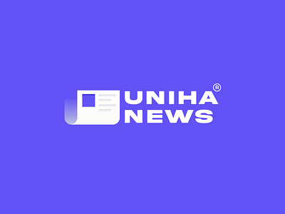 Uniha News, Letter U + paper abstract cool design flat info information initial knowledge letter logo modern monogram news paper simple u