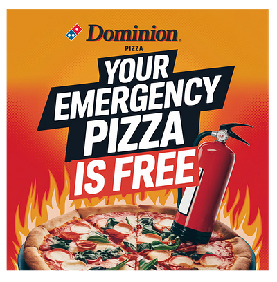 YOUR EMERGENCY PIZZA branding digital flyer emergency design figma flyer design graphic design print design