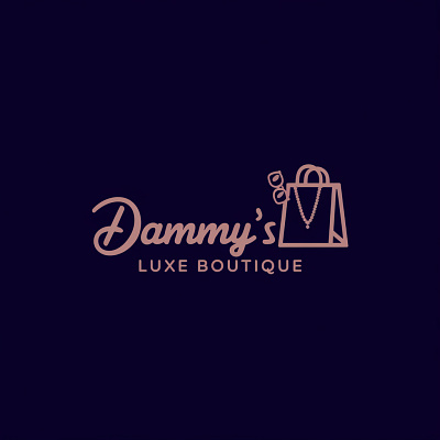 Dammy's Luxe Boutique Logo design brand identity branding canva flyer clothing brand logo custom logo figma geometric logo graphic design logo logo branding logo design minimalist logo pictorial mark typography logo