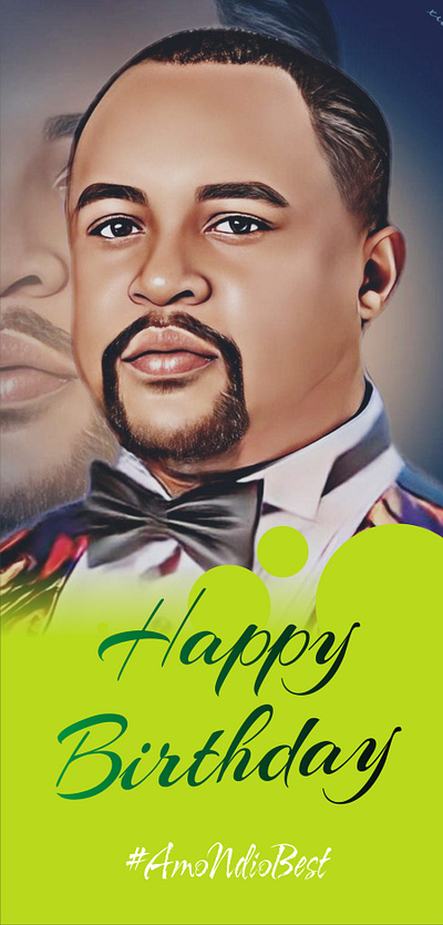 Happy birthday poster banner for mp Amos Mwago amondiobest birthday poster brithday card design card graphic design green poster