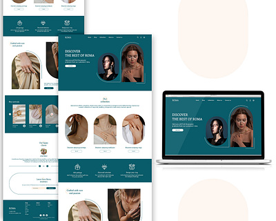 Roma Jewelry – E-Commerce Website 💎 appdesign design ecommerce figma jewellery jewlery photoshop product design prototyping ui uidesign uiux uxdesign web design wireframing