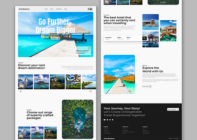 Travel Website UI Design figma homepage design landing page travel travel web design travel website ui user interface website website design