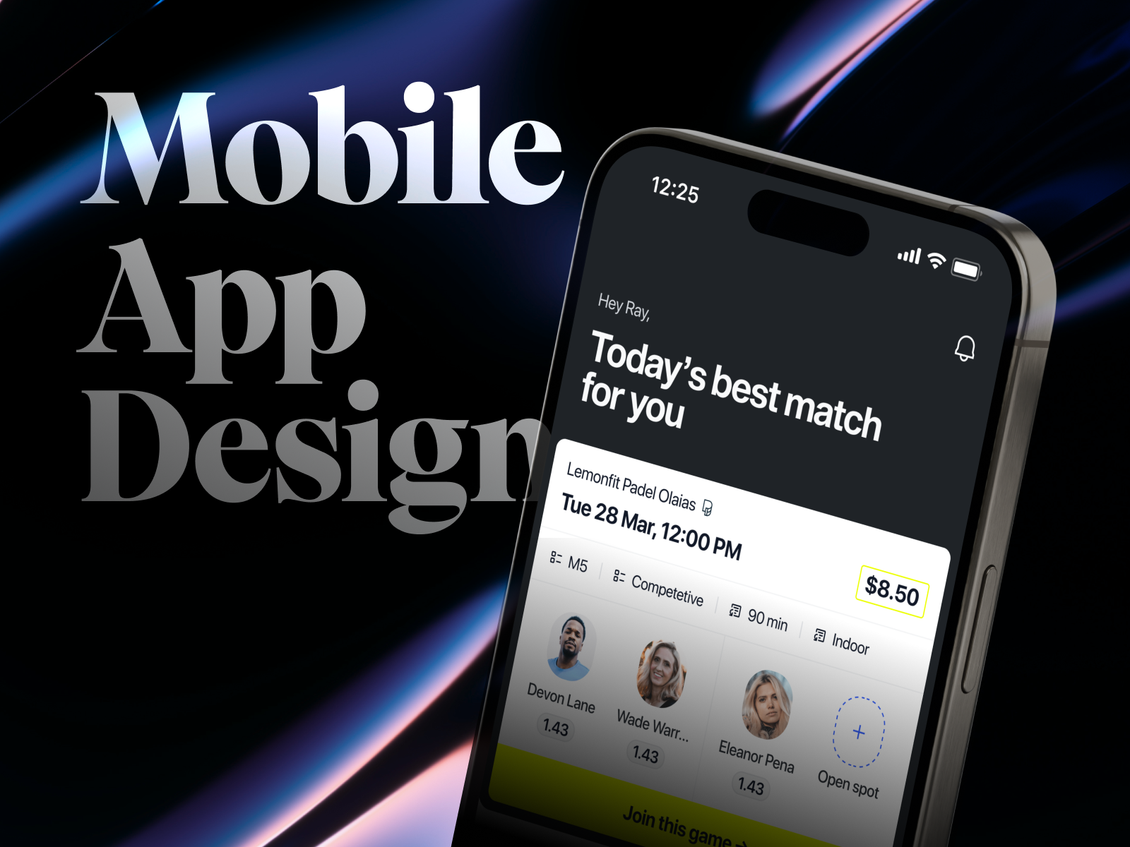 Example of Mobile app design service