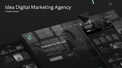 Digital Marketing Agency Landing Page agency dark landing page digital marketing landing page ui ui design