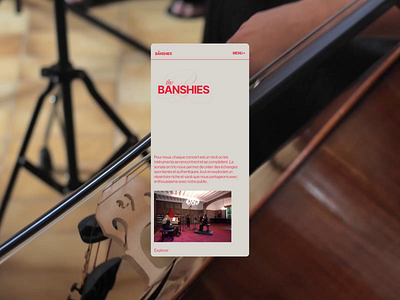 The Banshies [Behance] art direction behance classical music design figma graphic design interaction layout minimal mobile motion motion graphics music photography style typography webflow website design